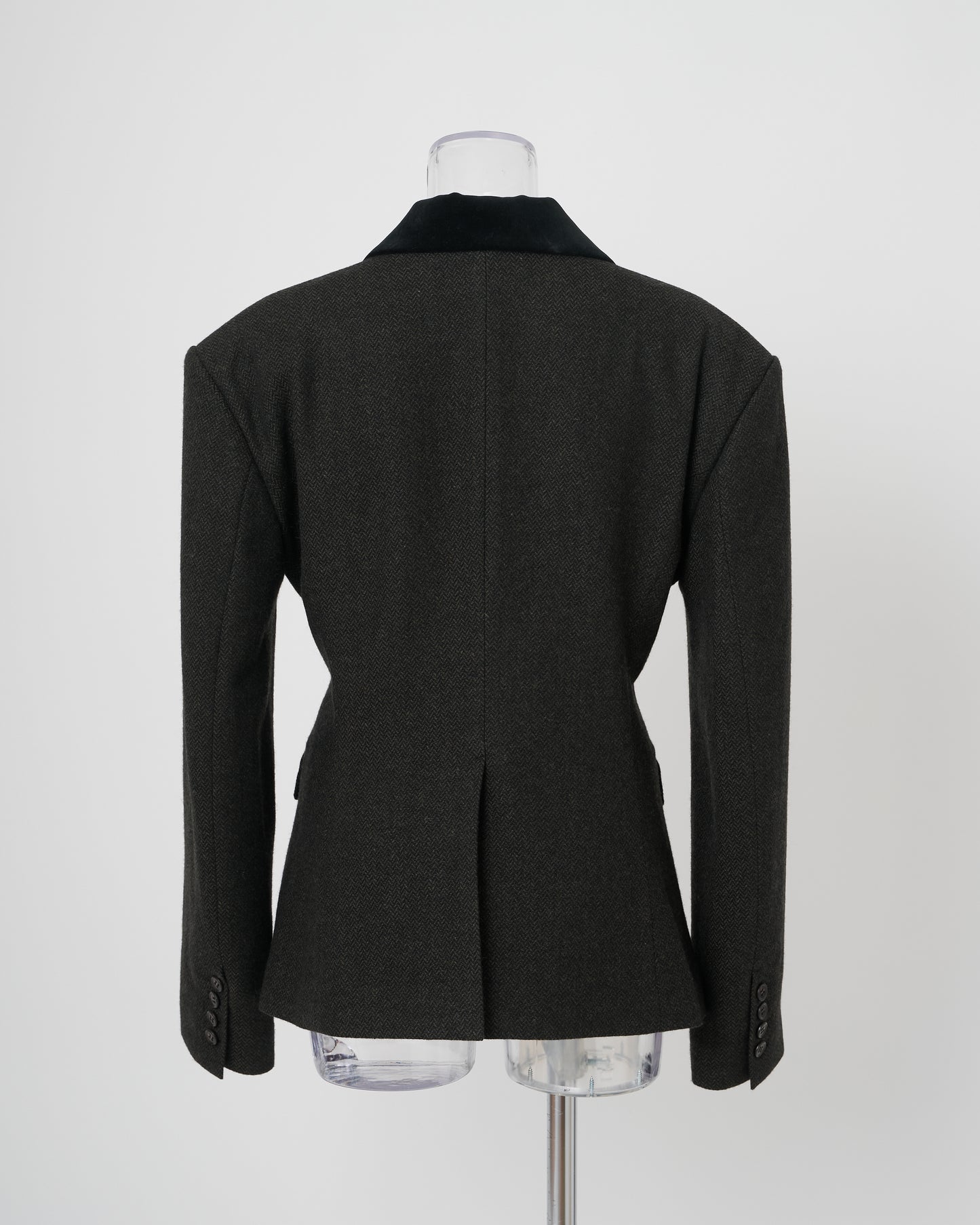 DOUBLE LACE-UP JACKET - GREEN BLACK