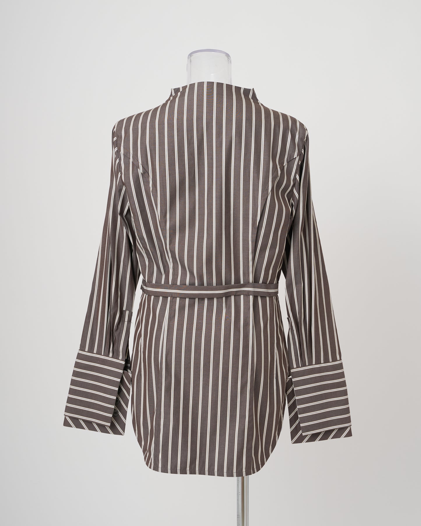 VICTORIAN STRIPED SHIRT - BROWN