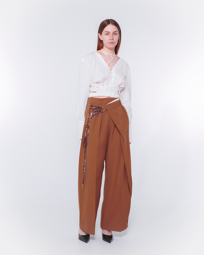 Fan-lacing Shirt（White）