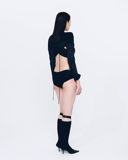Fan-lacing Velour Body