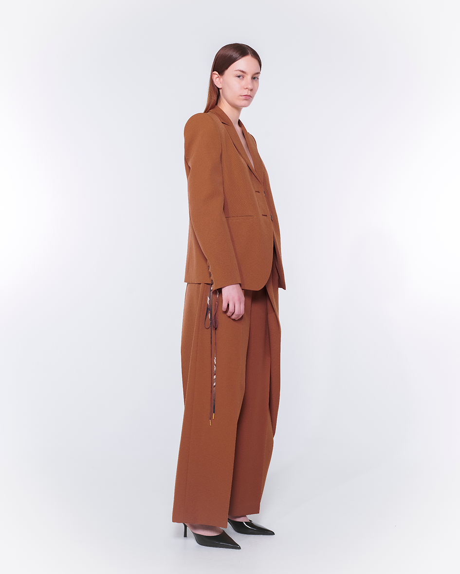 Power Shoulder Jacket (Brown)