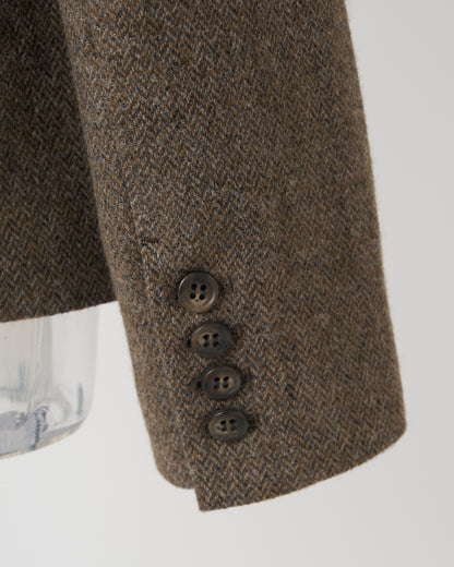 DOUBLE LACE-UP JACKET - BROWN