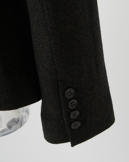 DOUBLE LACE-UP JACKET - GREEN BLACK