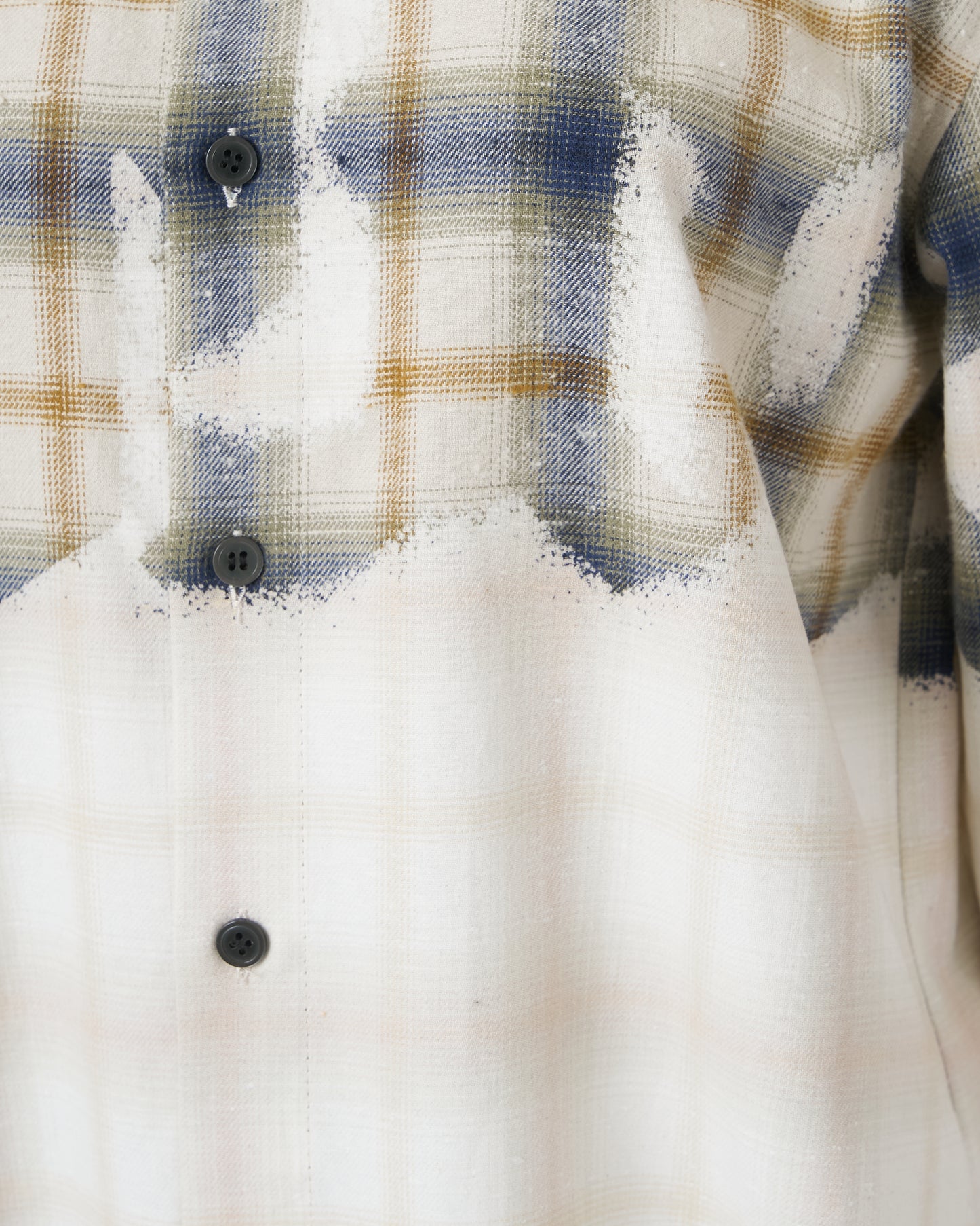 BLEACHED CHECK SHIRT - BLUE
