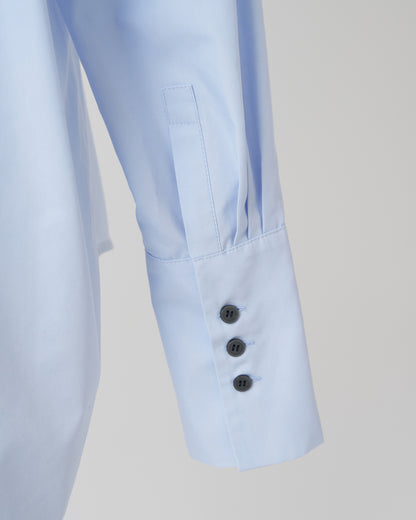 FEATHER-EMBROIDERED SHIRT - BLUE