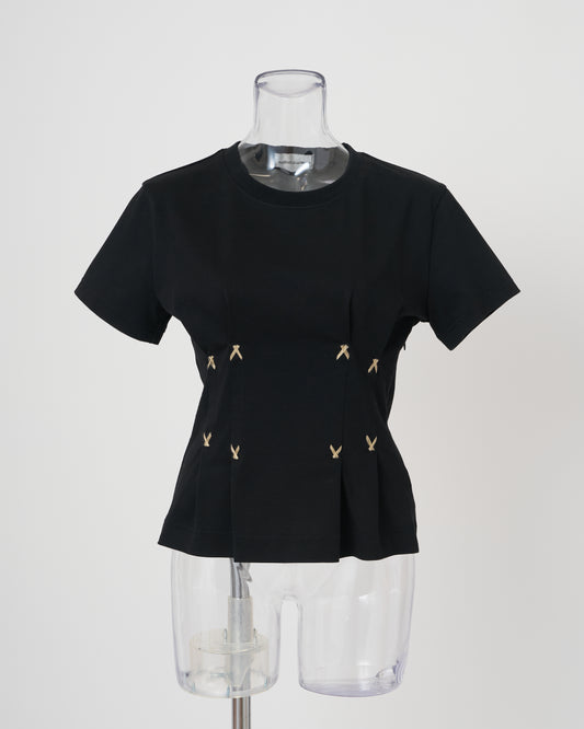 CORSET FLOSSING T-SHIRT - BLACK