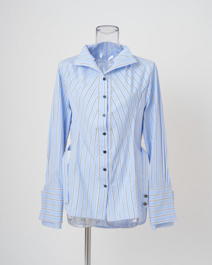 VICTORIAN STRIPED SHIRT - BLUE