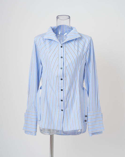 VICTORIAN STRIPED SHIRT - BLUE