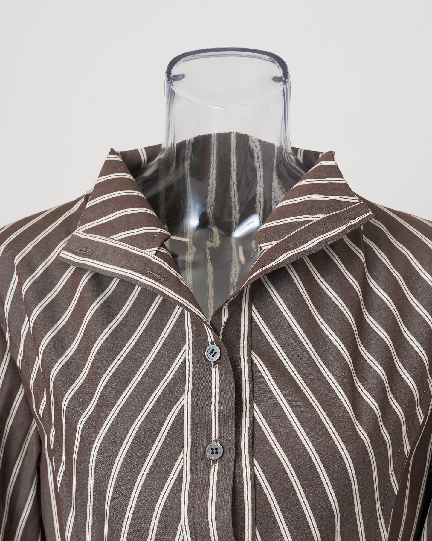 VICTORIAN STRIPED SHIRT - BROWN