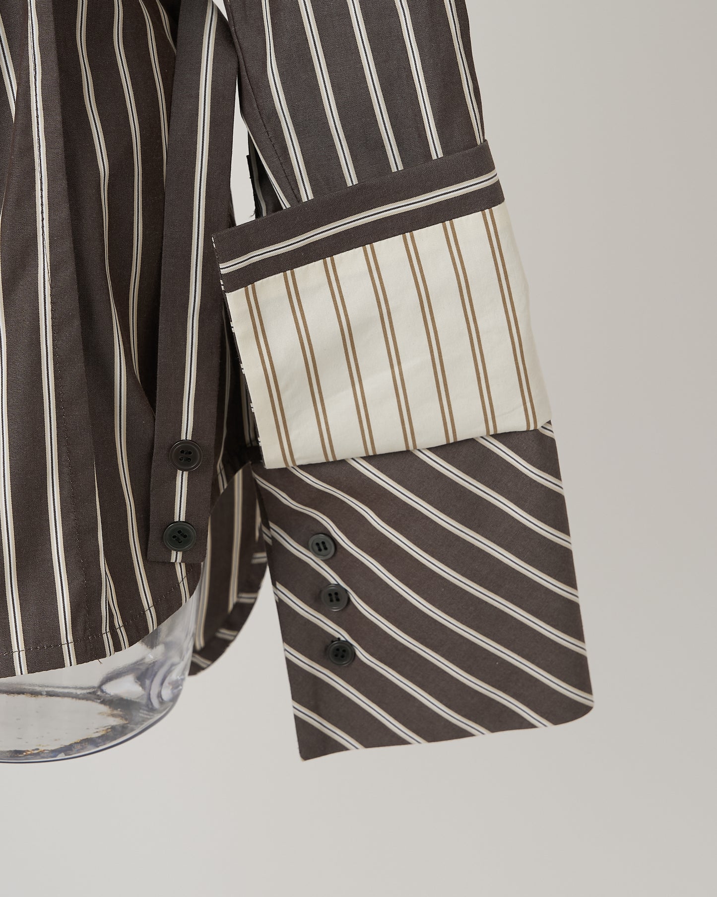 VICTORIAN STRIPED SHIRT - BROWN