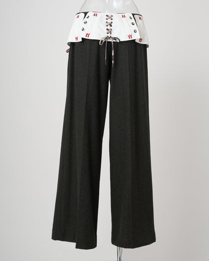 CORSET TROUSERS - GREEN BLACK