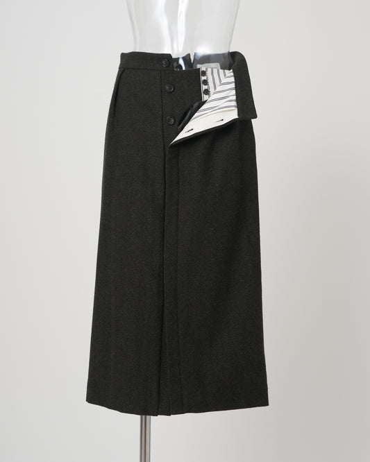 PANCIERINA SKIRT - GREEN BLACK