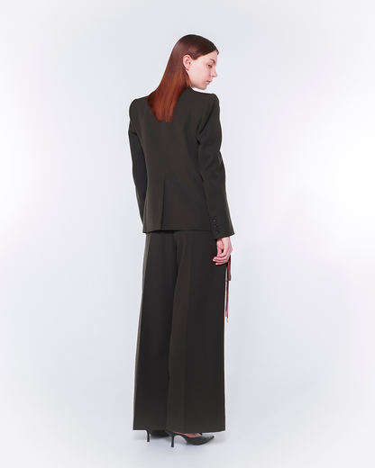 Power Shoulder Jacket (Charcoal Brown)