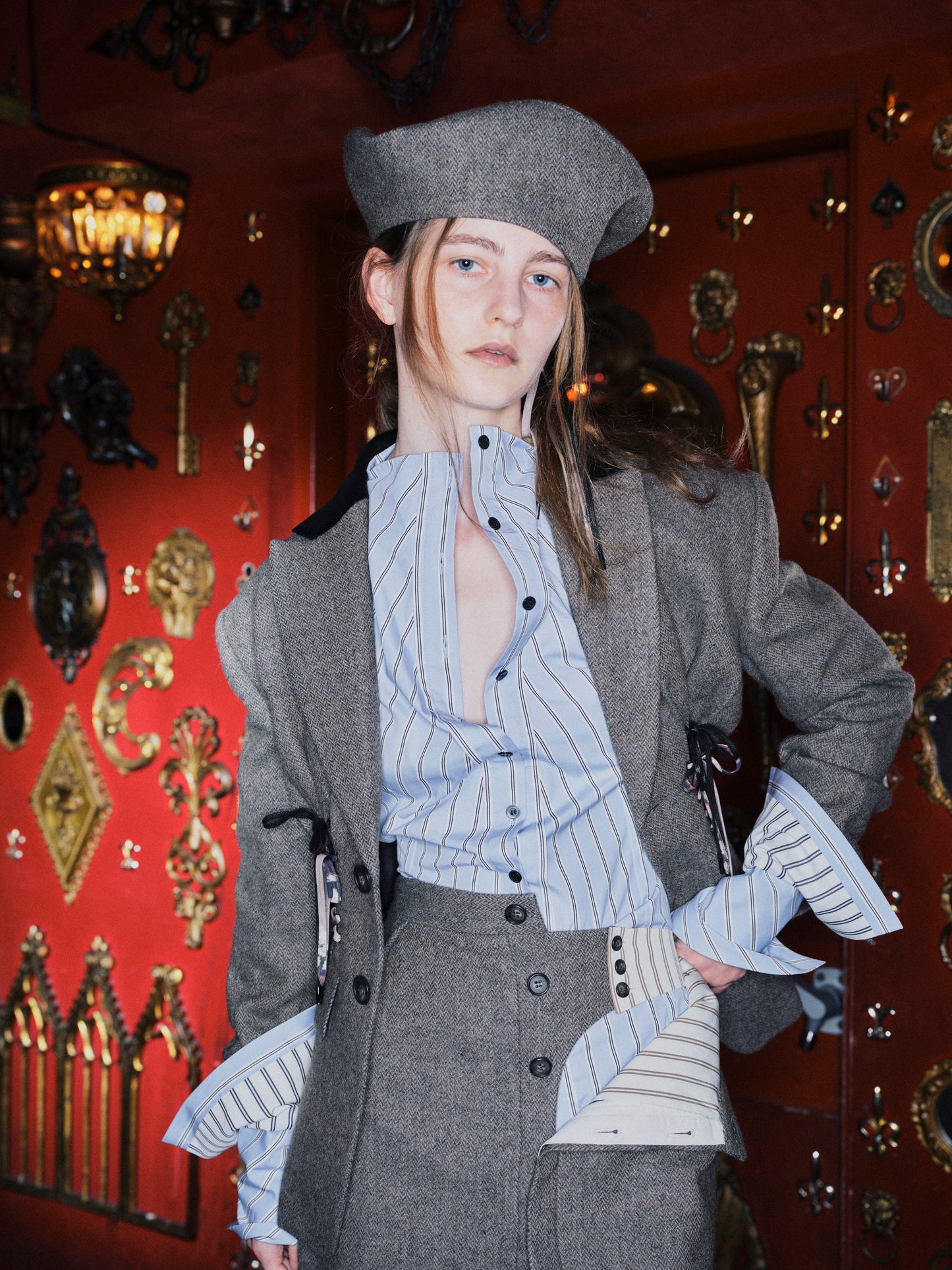 VICTORIAN STRIPED SHIRT - BLUE
