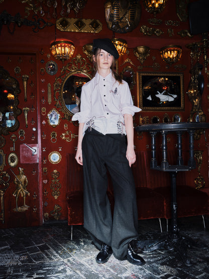 CORSET TROUSERS - GREEN BLACK