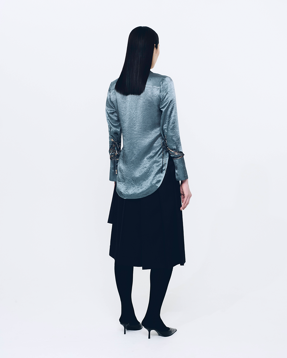 Corset Sleeves Shirts (Midnight Blue)