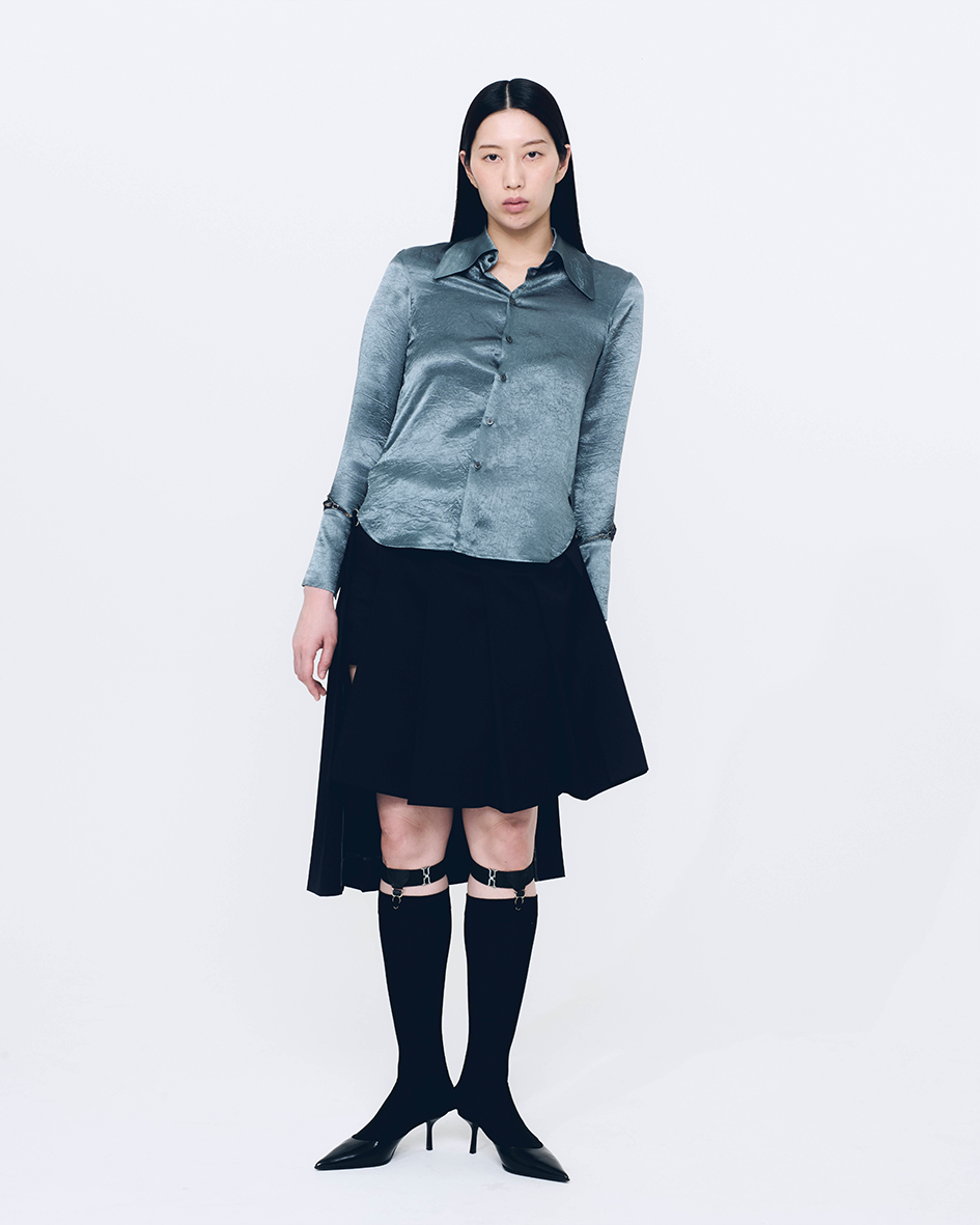 Corset Sleeves Shirts (Midnight Blue)