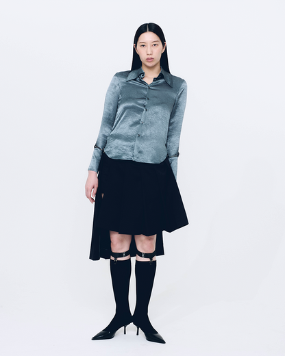 Corset Sleeves Shirts (Midnight Blue)