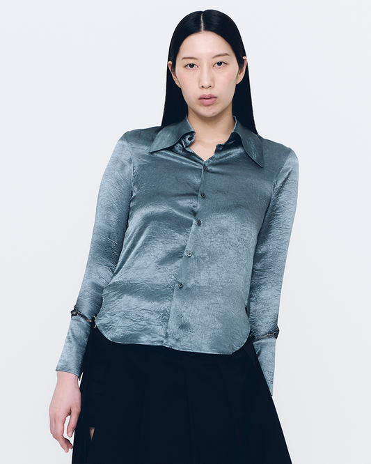 Corset Sleeves Shirts (Midnight Blue)