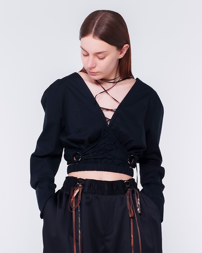Fan-lacing Shirt（Black）